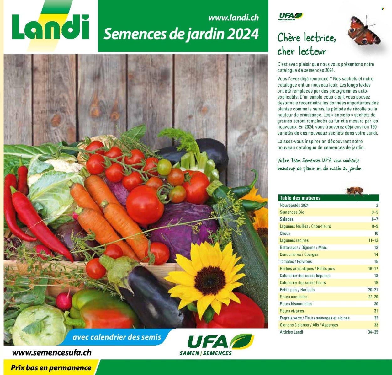 Catalogue Landi. Page 1.