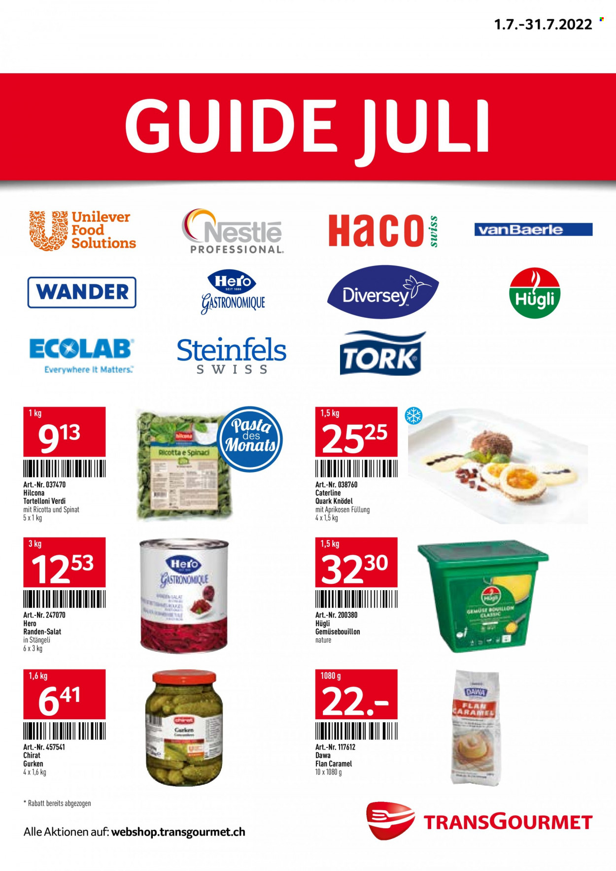 Catalogue TransGourmet - 1.7.2022 - 31.7.2022. Page 1.