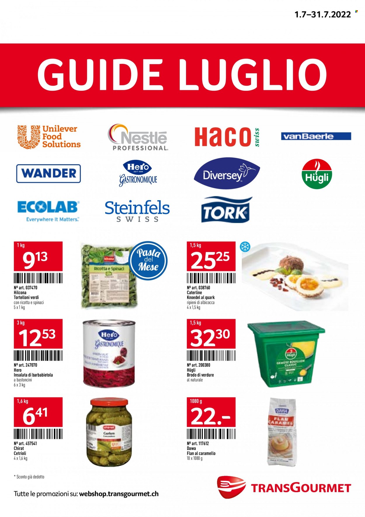 Catalogue TransGourmet - 1.7.2022 - 31.7.2022. Page 1.