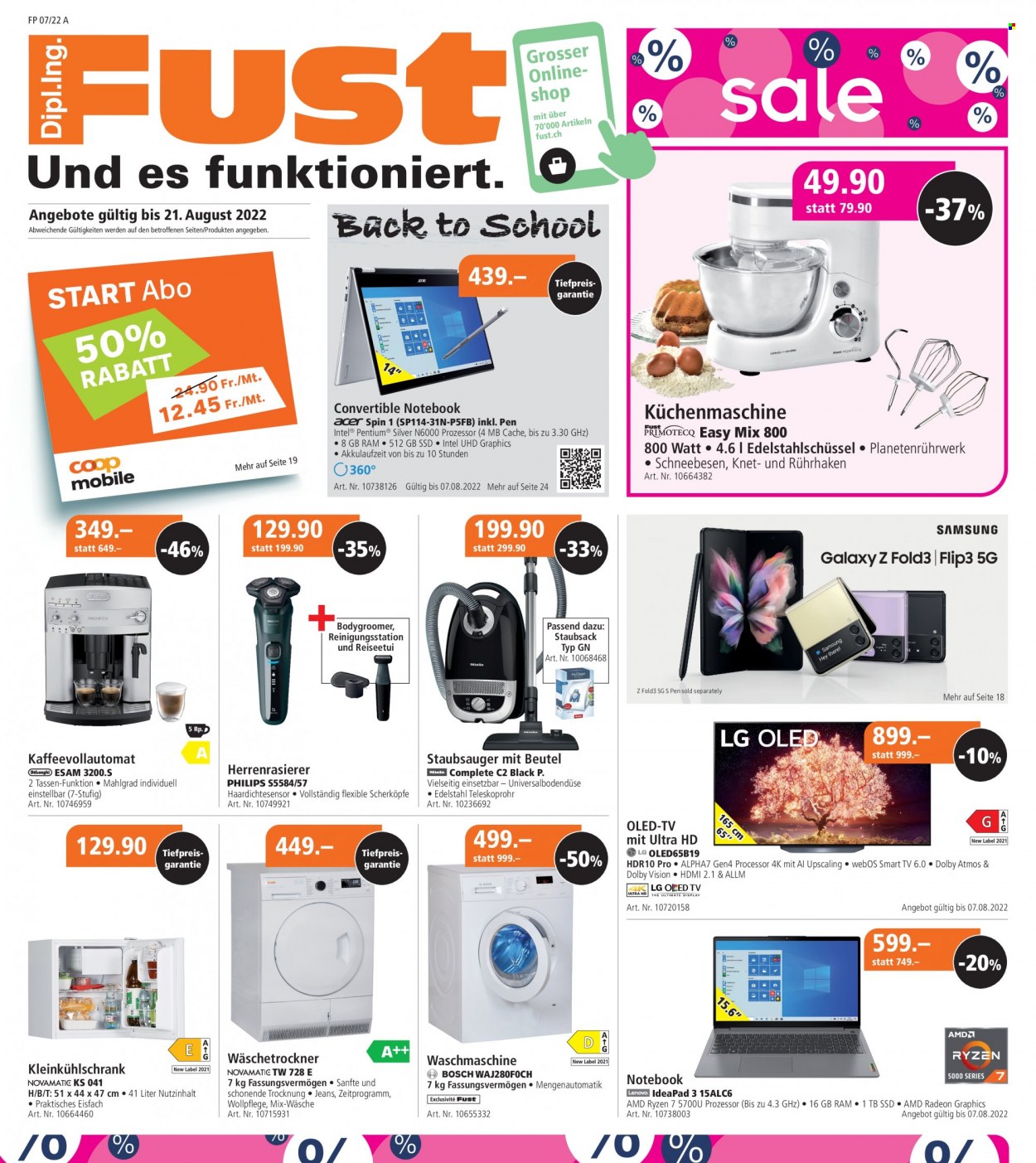 Catalogue Fust - 25.7.2022 - 21.8.2022. Page 1.