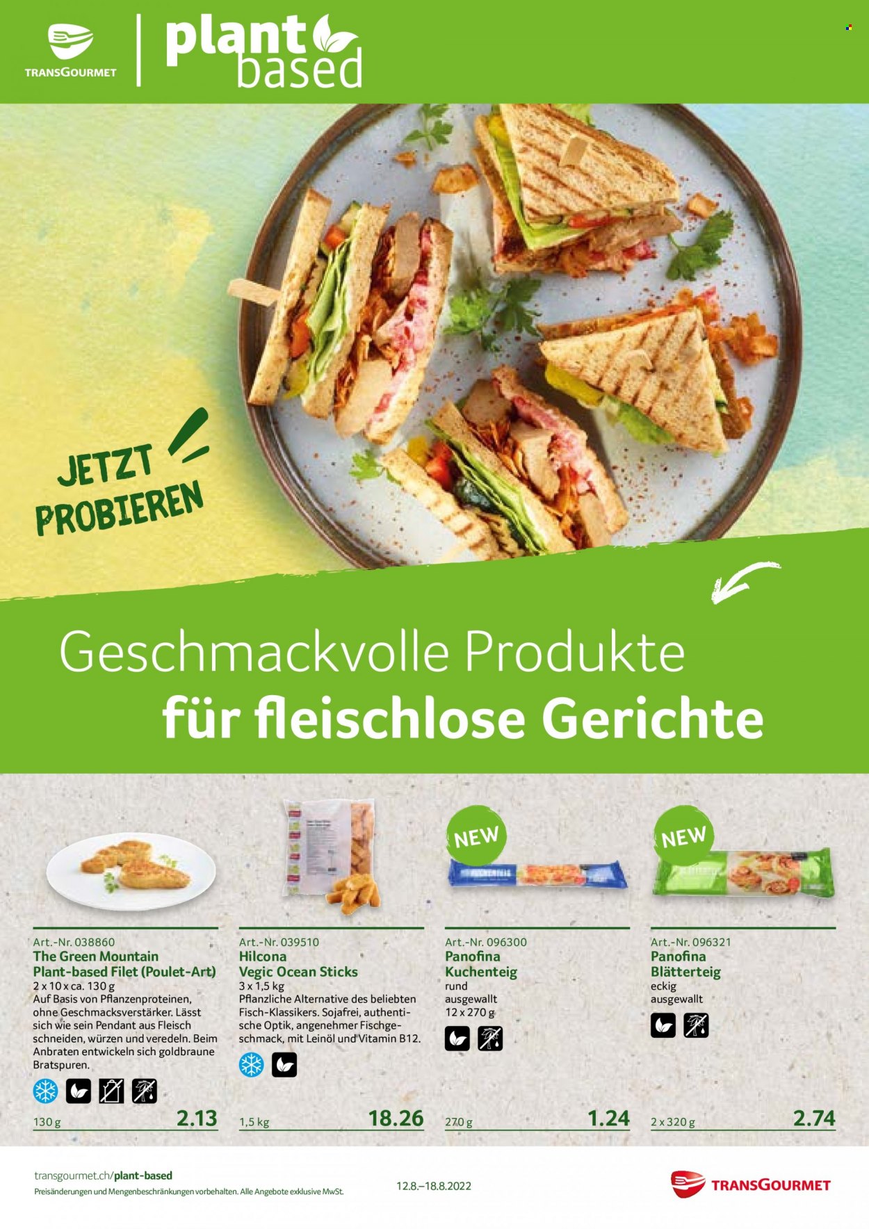 Catalogue TransGourmet - 12.8.2022 - 18.8.2022. Page 1.
