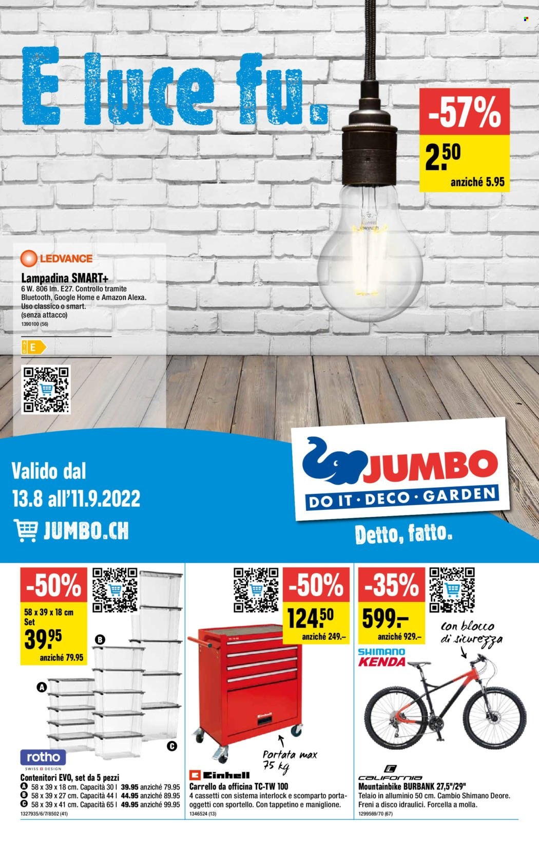 Catalogue Jumbo - 13.8.2022 - 11.9.2022. Page 1.
