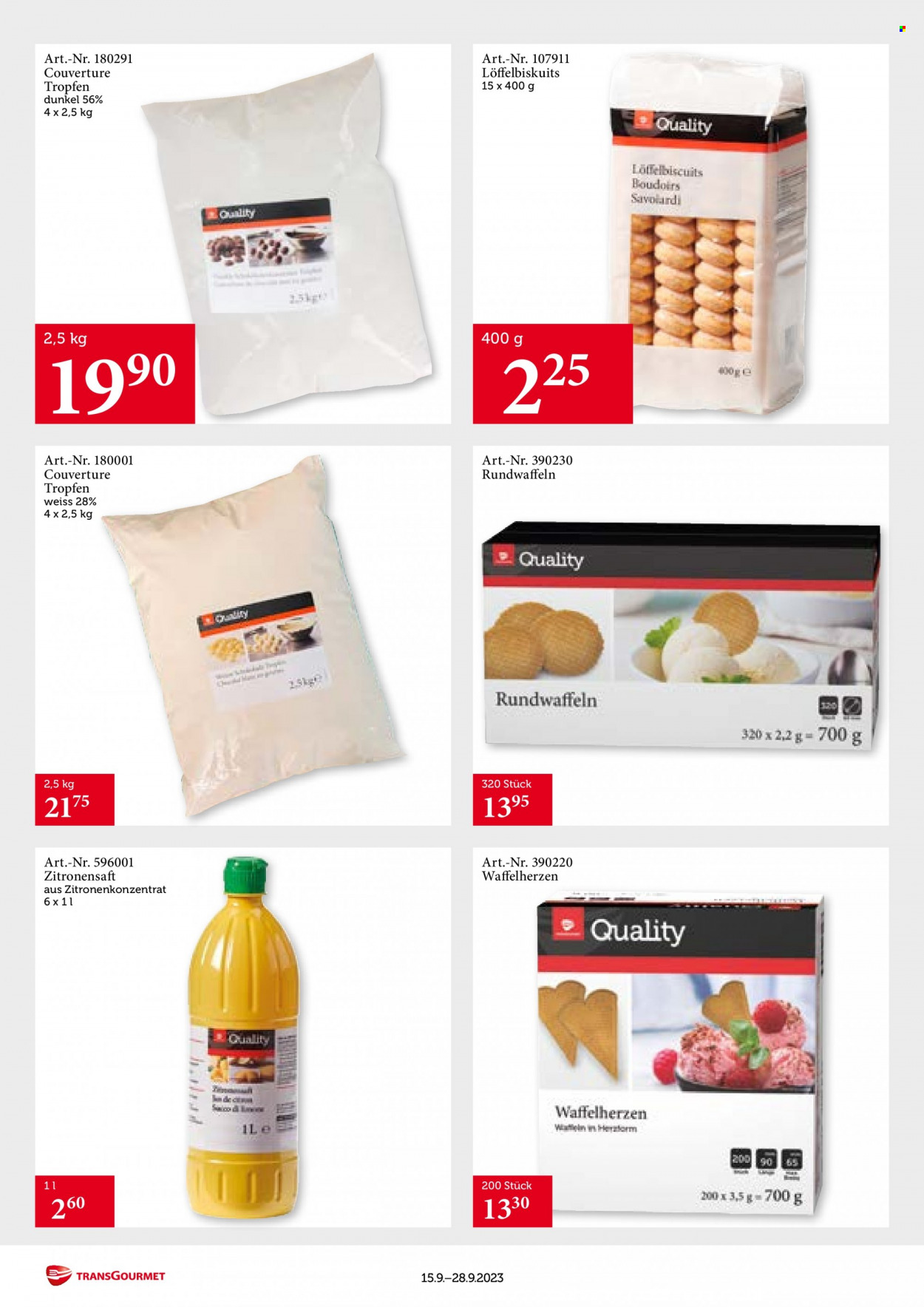 Catalogue TransGourmet - 15.9.2023 - 28.9.2023. Page 16.