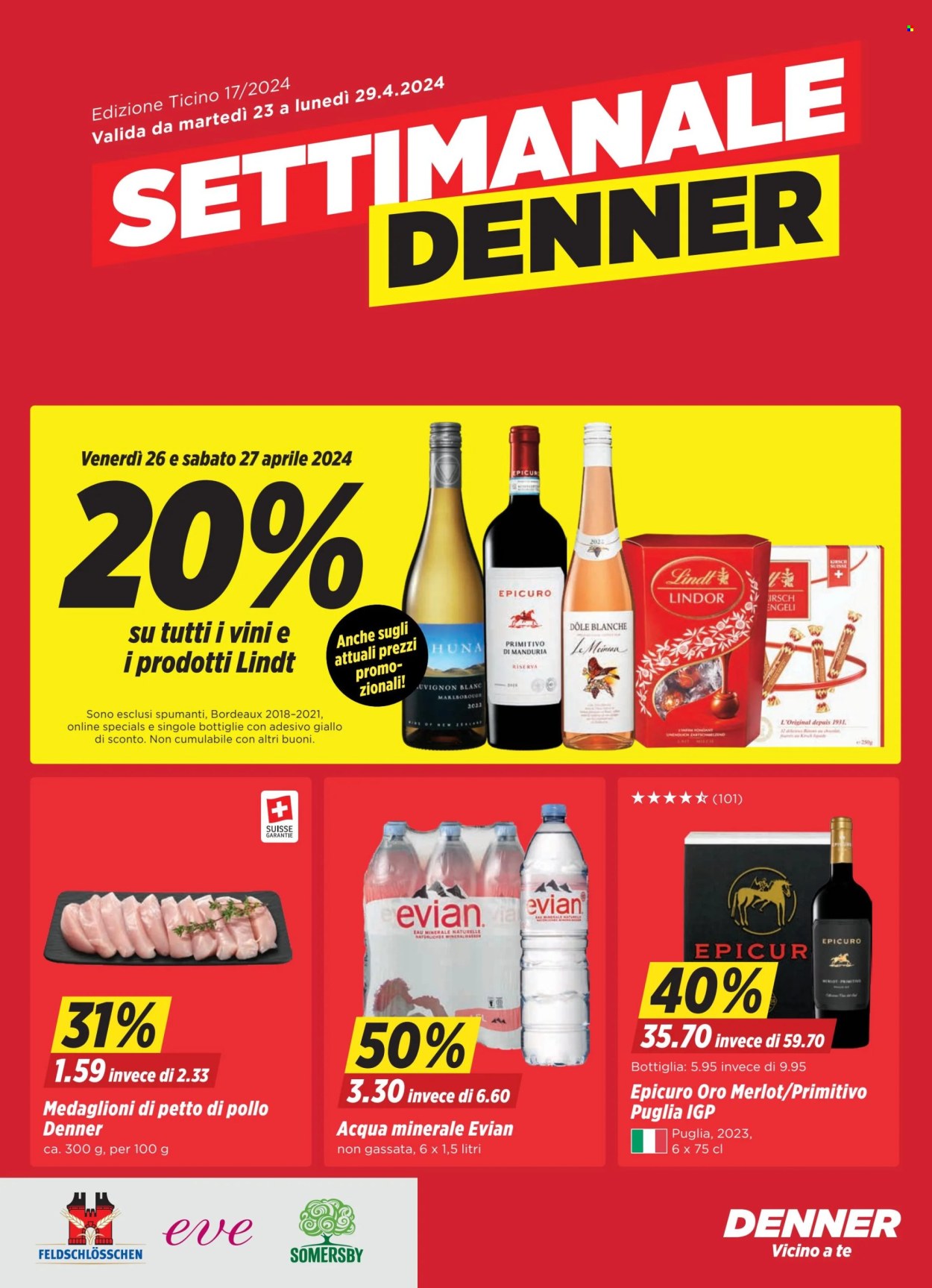 Catalogue Denner - 23.4.2024 - 29.4.2024. Page 1.