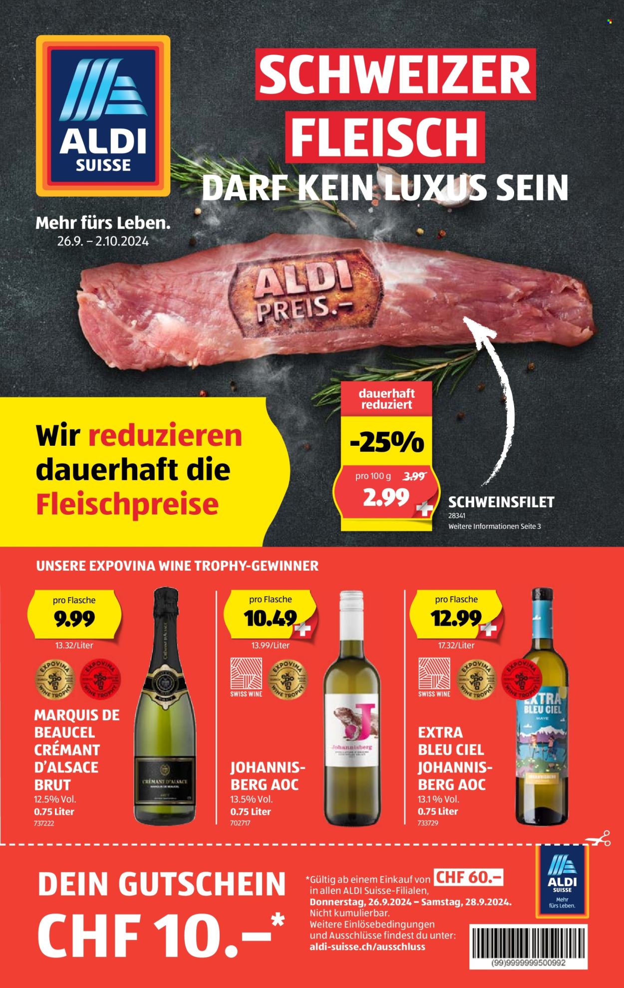 Catalogue Aldi - 26.9.2024 - 2.10.2024. Page 1.