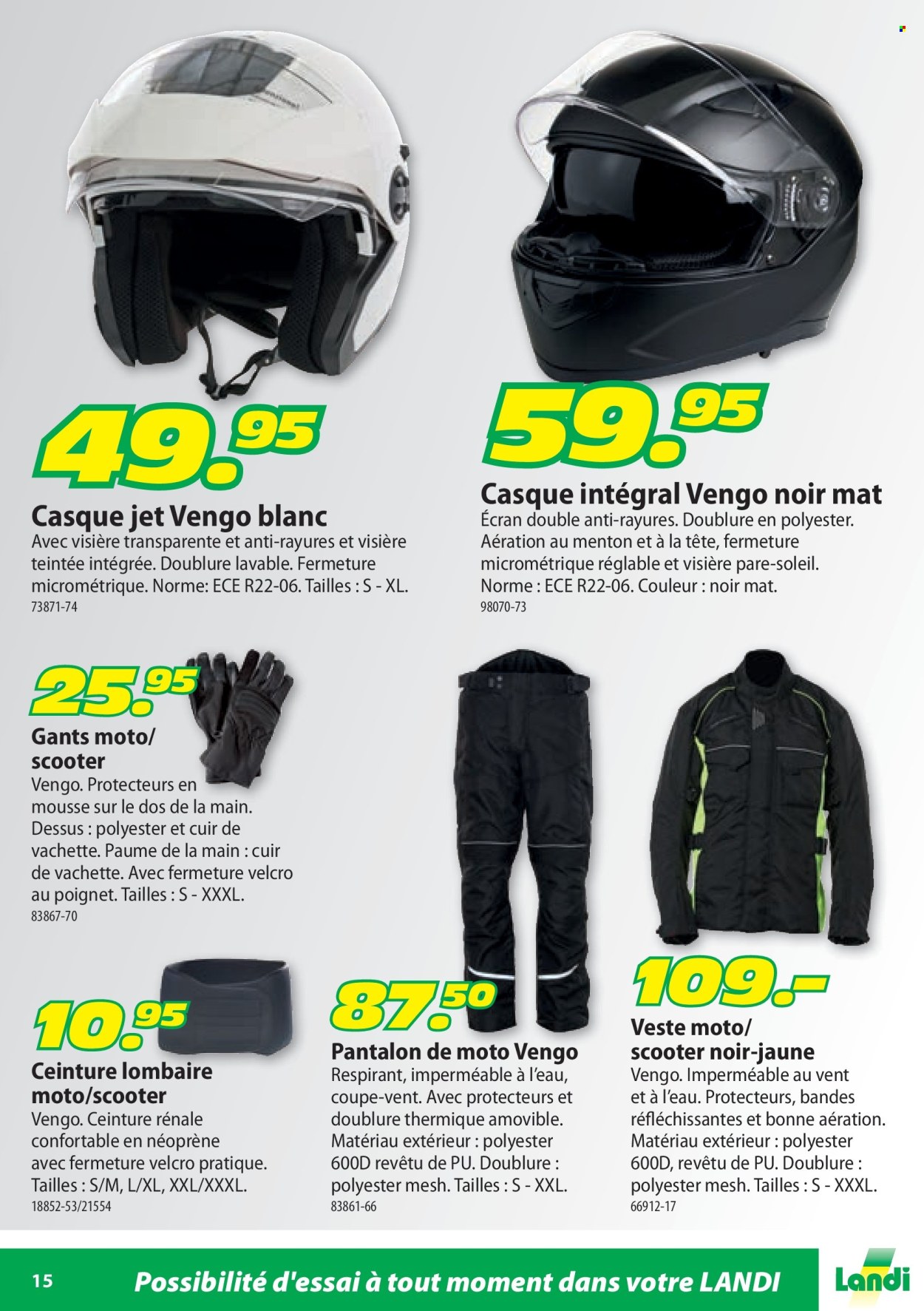Catalogue Landi. Page 15.