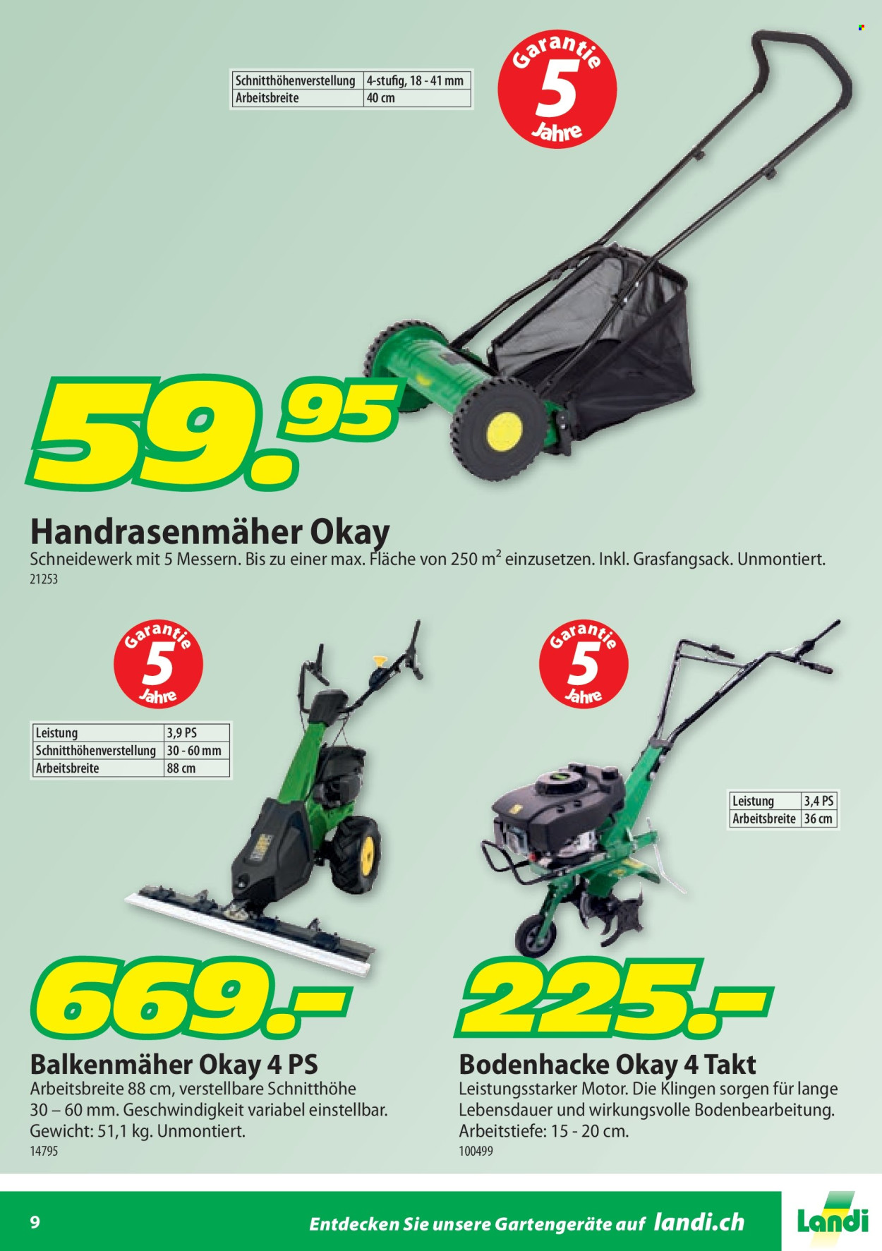 Catalogue Landi. Page 9.