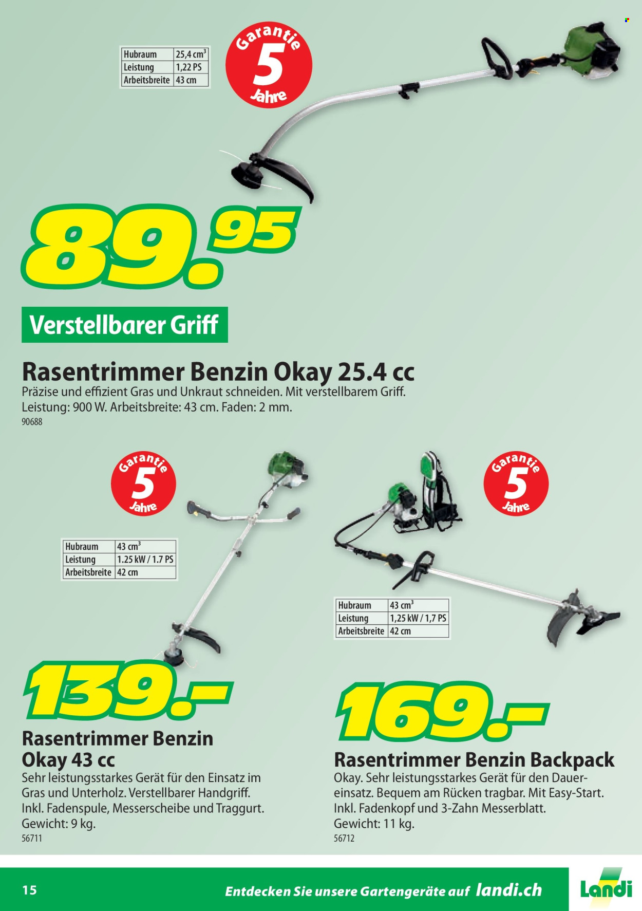 Catalogue Landi. Page 15.