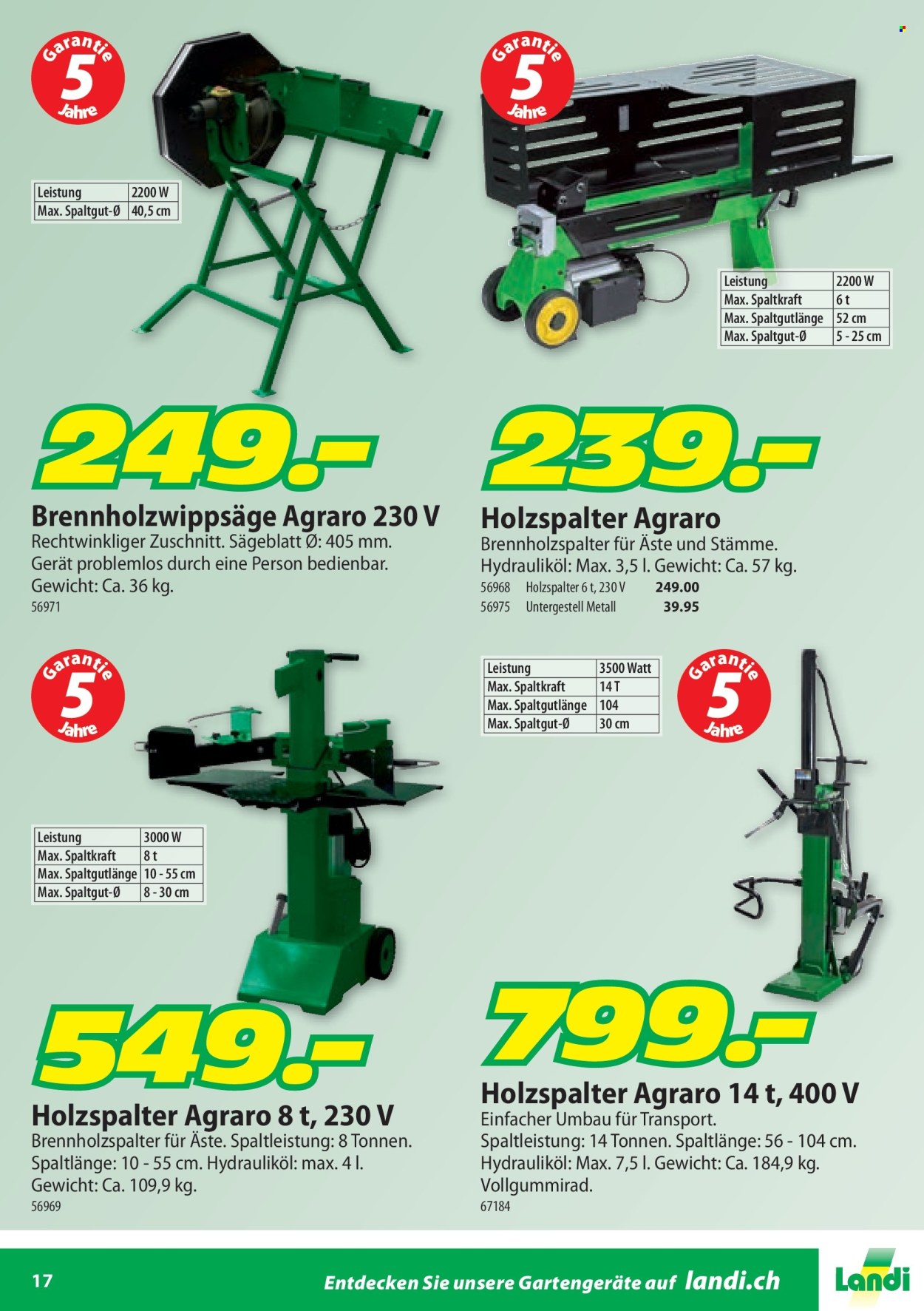 Catalogue Landi. Page 17.