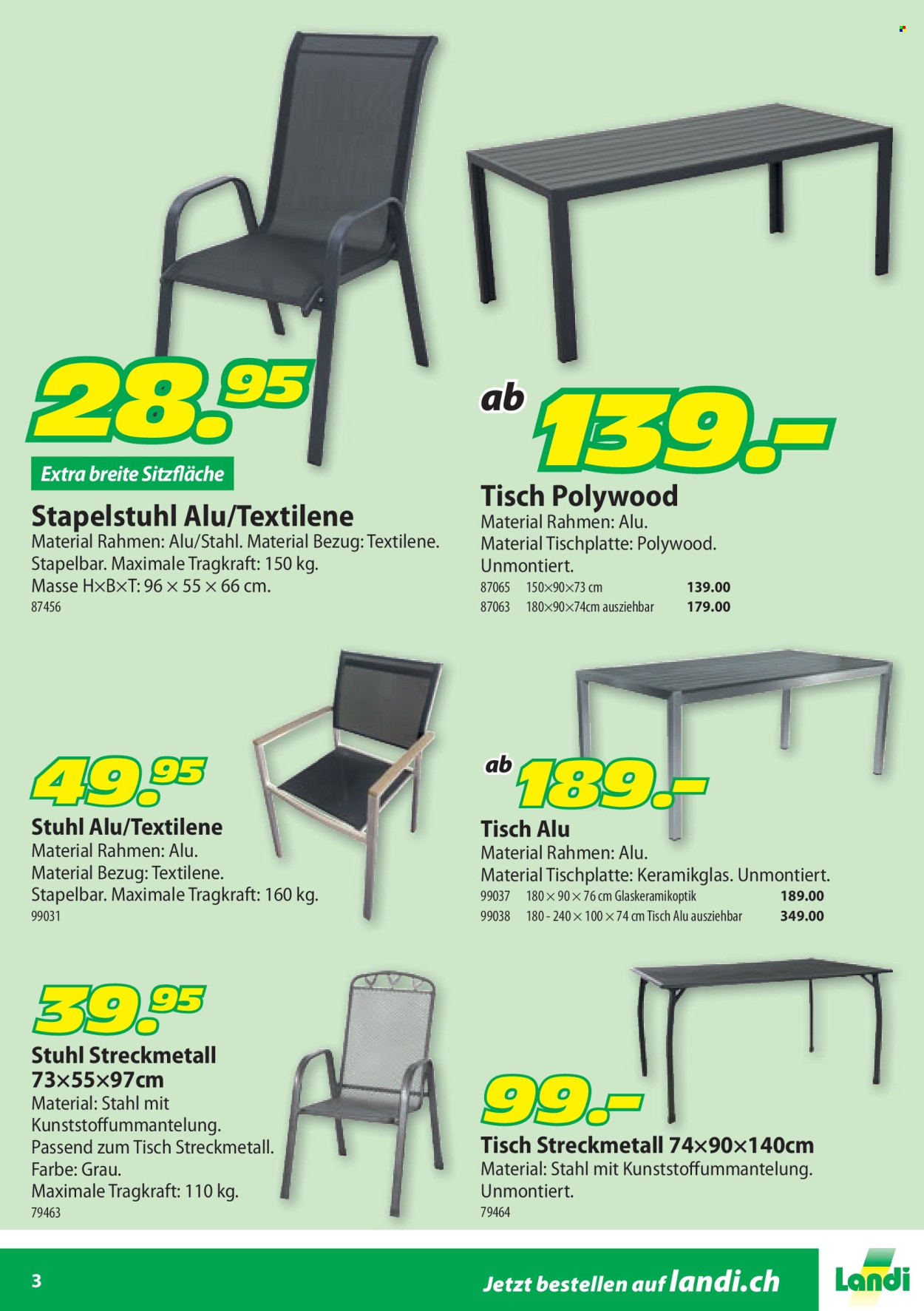 Catalogue Landi. Page 3.