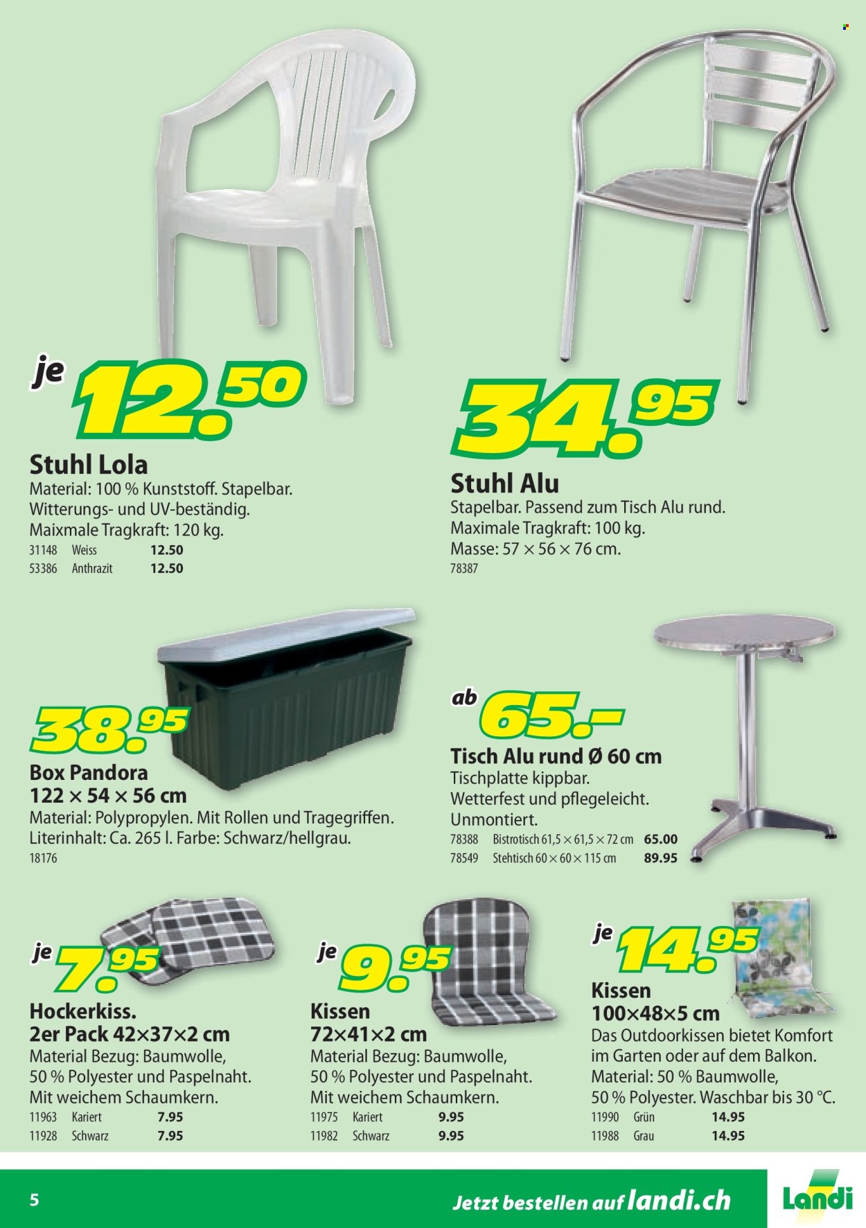 Catalogue Landi. Page 5.