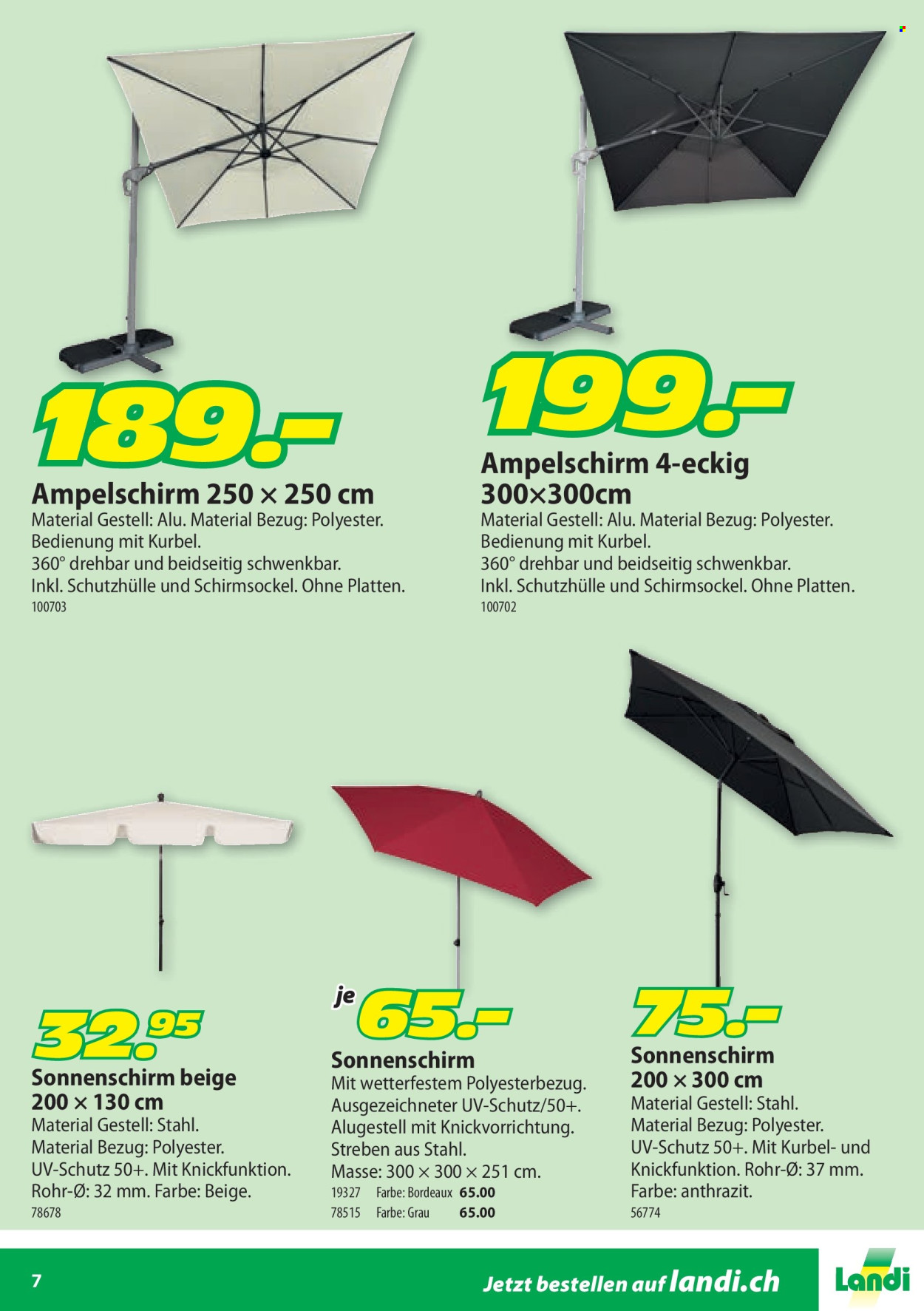 Catalogue Landi. Page 7.