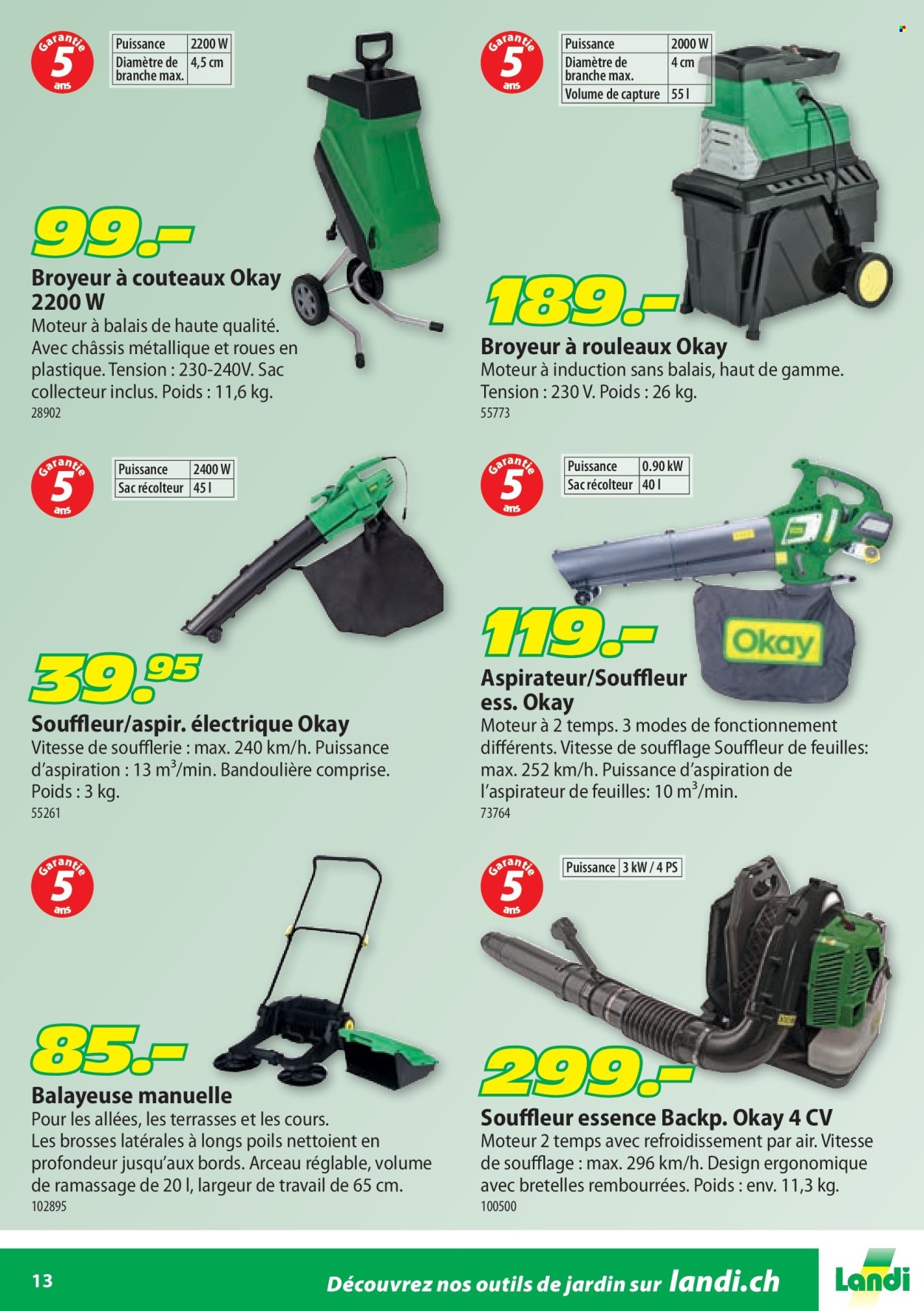 Catalogue Landi. Page 13.