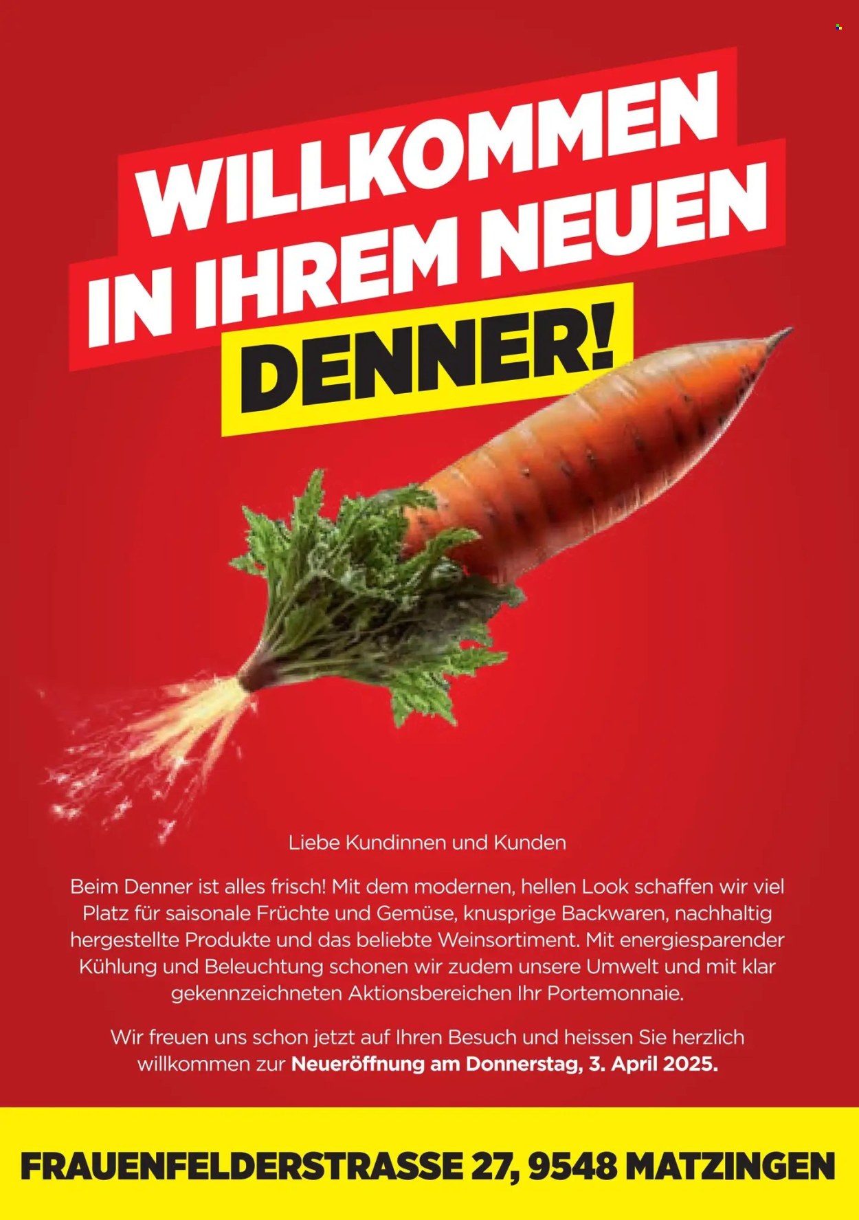 Catalogue Denner. Page 1.