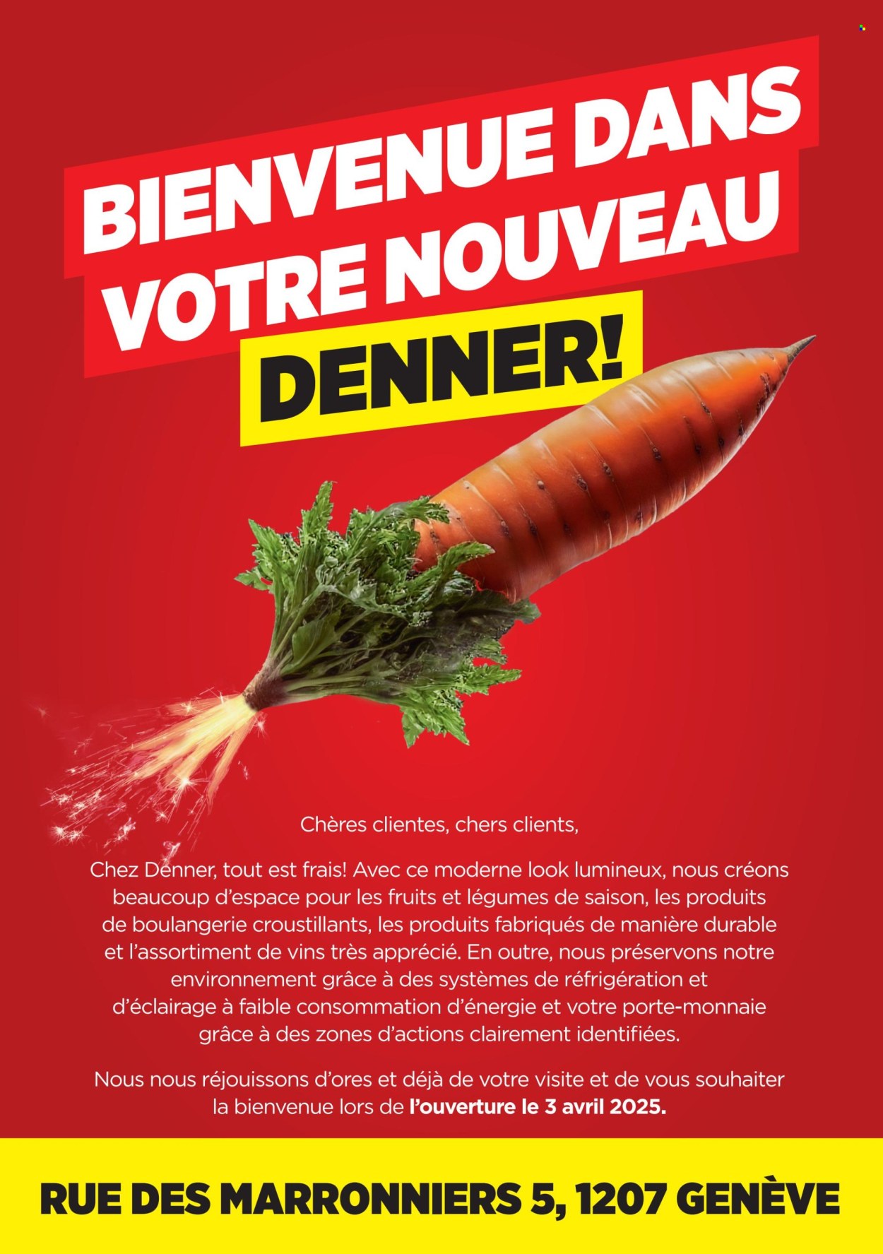 Catalogue Denner. Page 1.