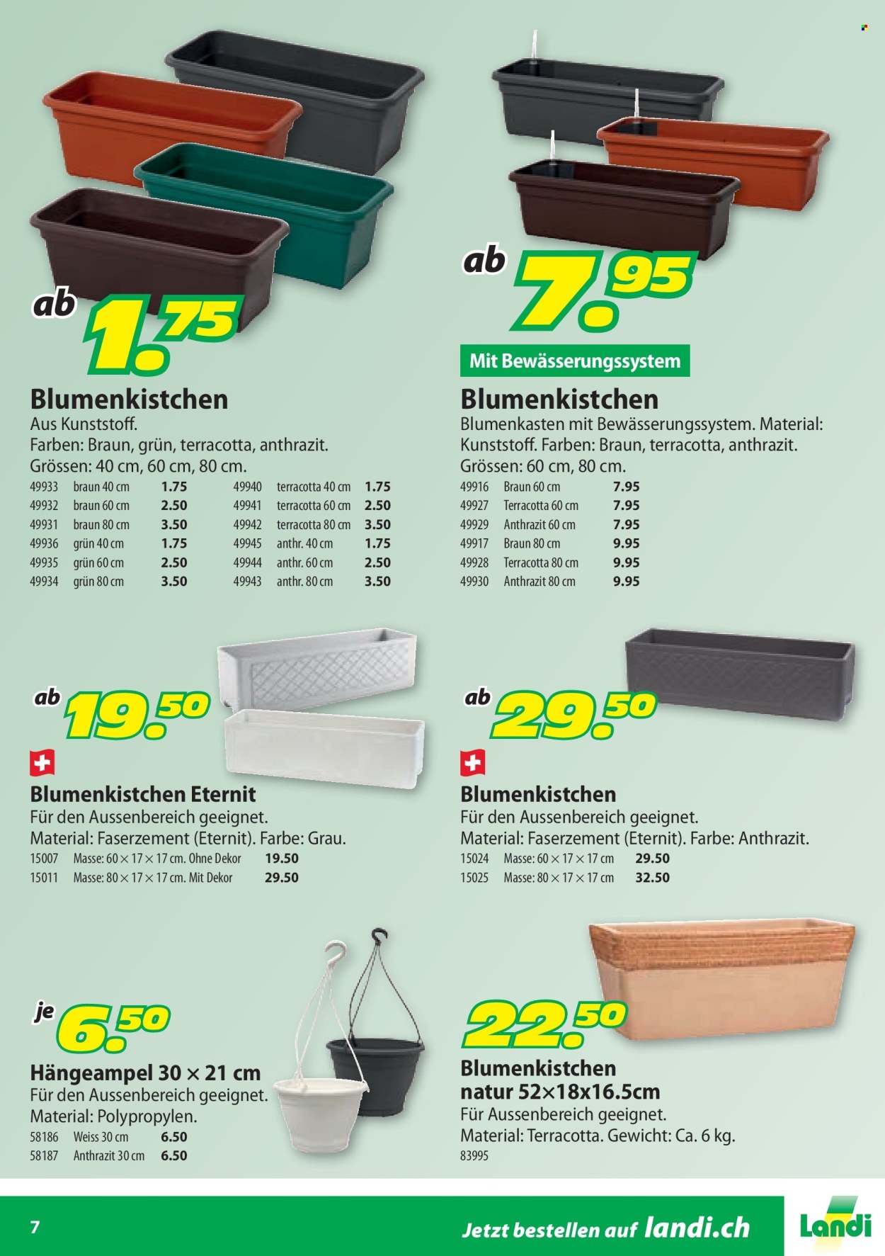 Catalogue Landi. Page 7.