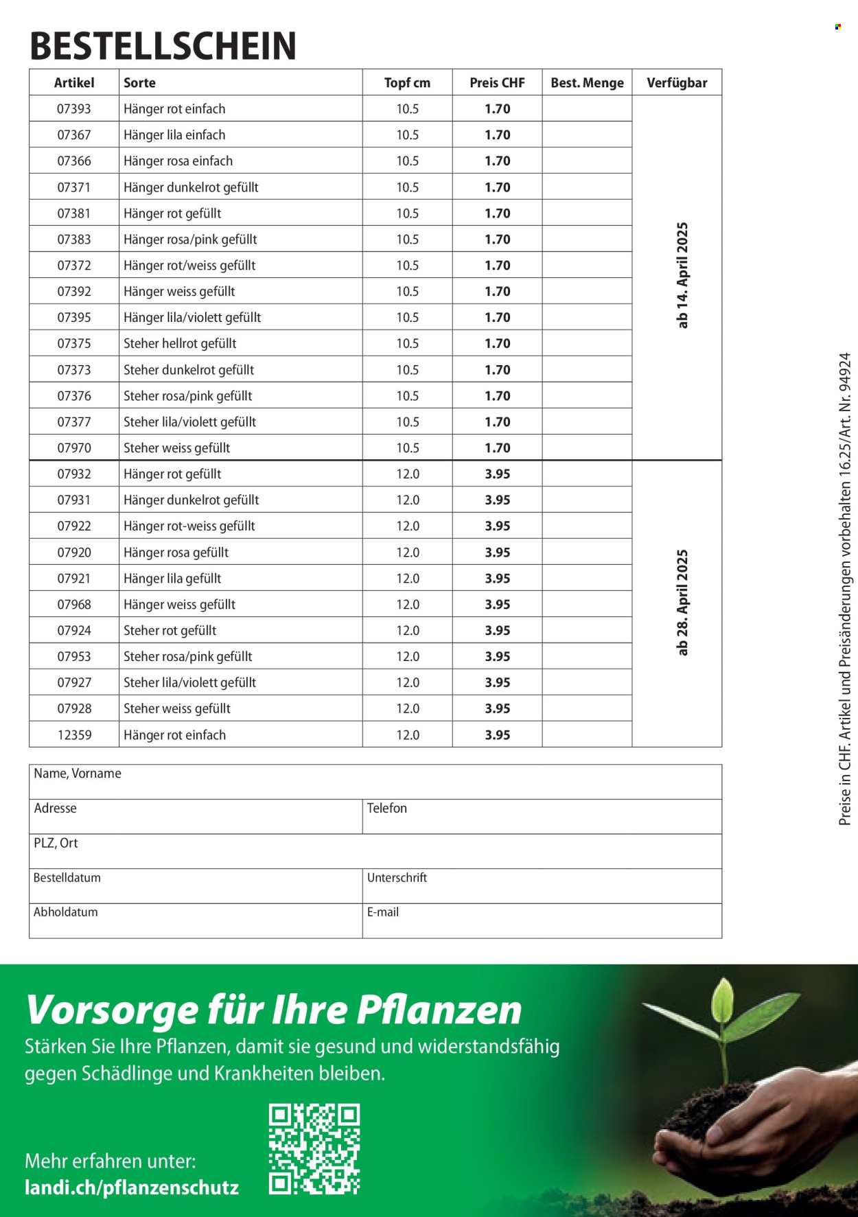 Catalogue Landi. Page 8.