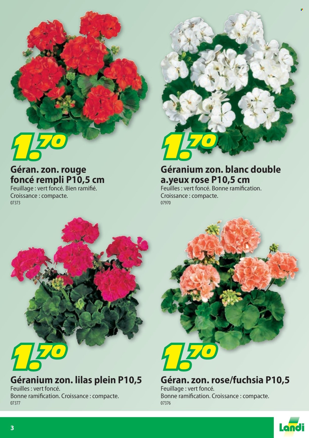 Catalogue Landi. Page 3.