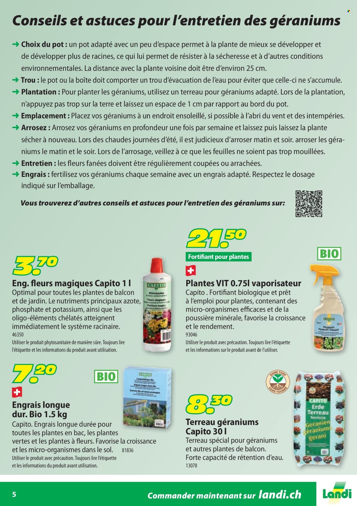 Catalogue Landi. Page 5.