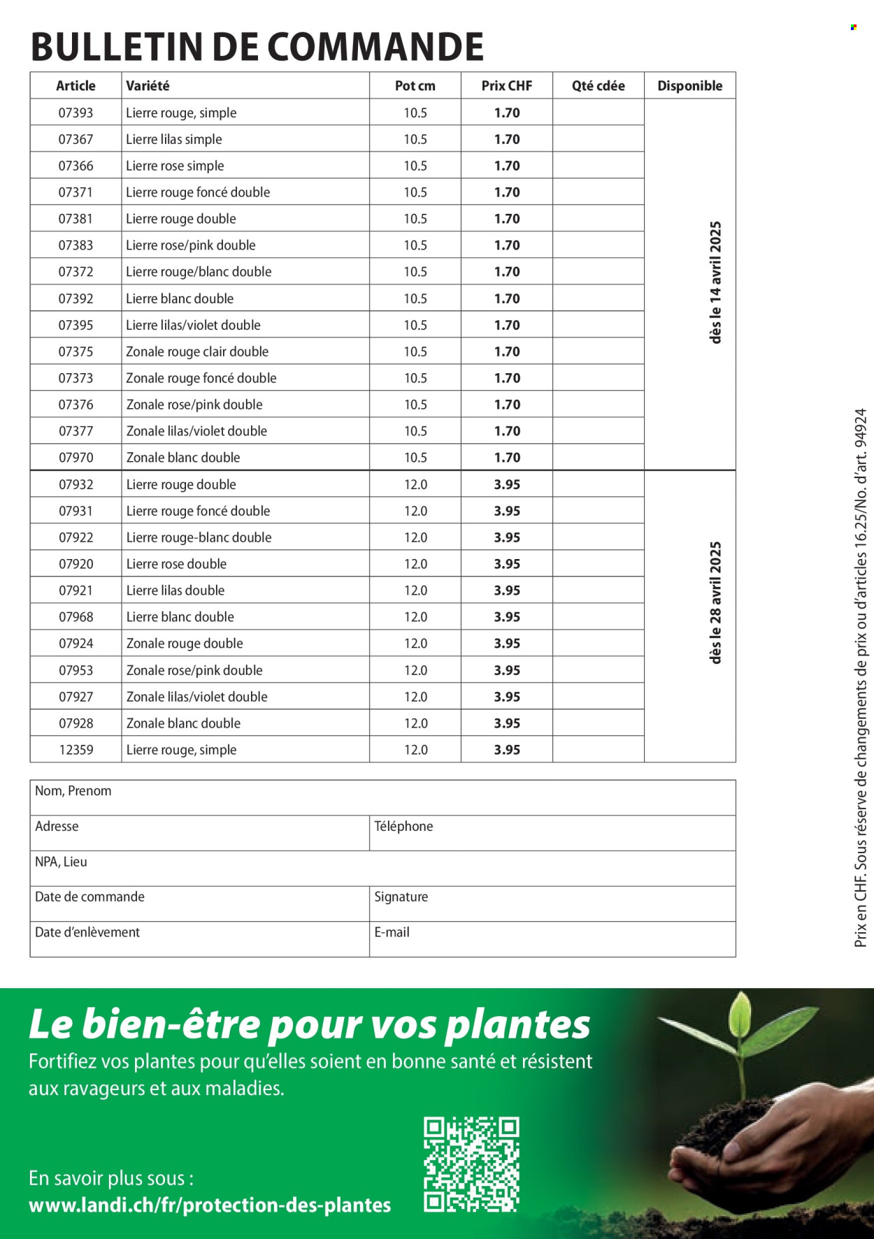 Catalogue Landi. Page 8.