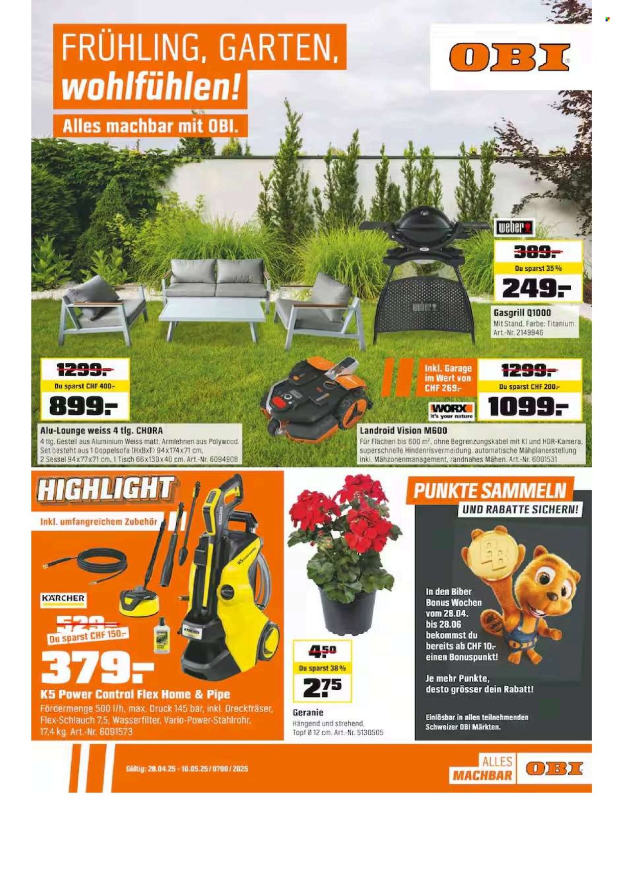 Catalogue OBI - 28.4.2025 - 10.5.2025. Page 1.