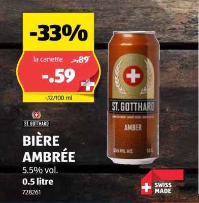 ST. GOTTHARD BIÈRE AMBRÉE