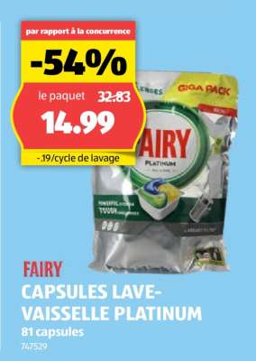 FAIRY CAPSULES LAVE-VAISSELLE PLATINUM