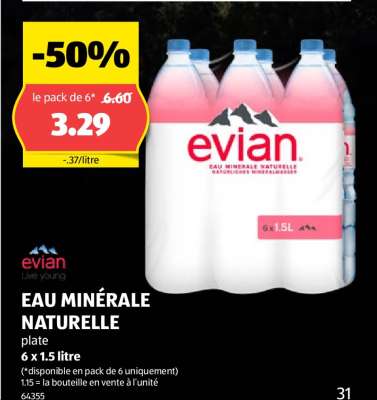 Evian Eau Minérale Naturelle