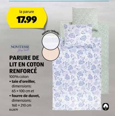 Parure de lit en coton renforcé