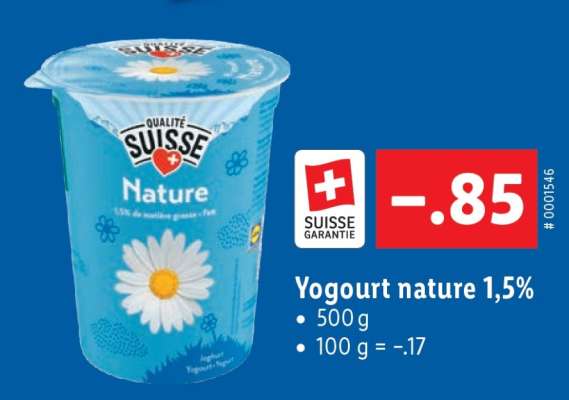 Yogourt nature 1,5%