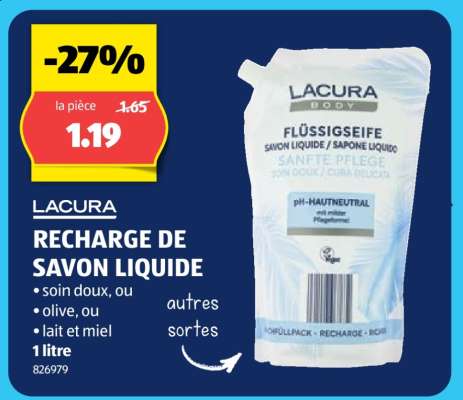 LACURA RECHARGE DE SAVON LIQUIDE