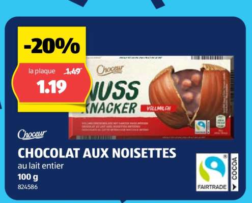 CHOCEUR CHOCOLAT AUX NOISETTES