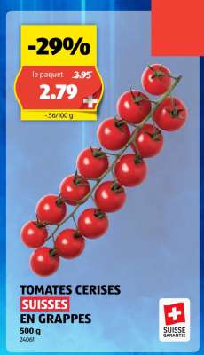 TOMATES CERISES SUISSES EN GRAPPES