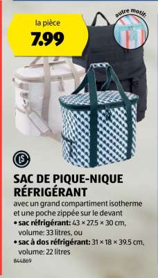 SAC DE PIQUE-NIQUE RÉFRIGÉRANT
