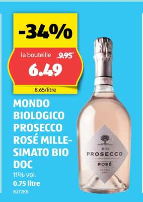 MONDO BIOLOGICO PROSECCO ROSÉ MILLESIMATO BIO DOC