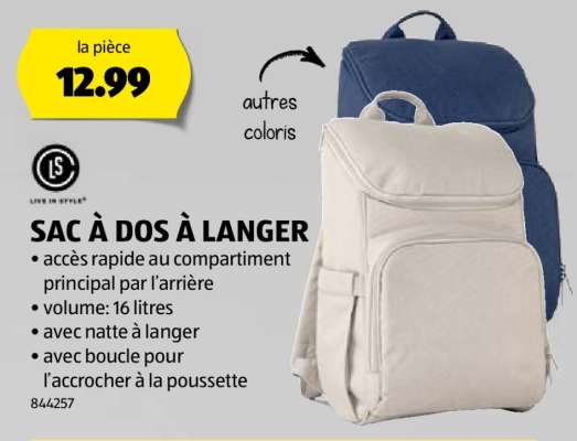 SAC À DOS À LANGER