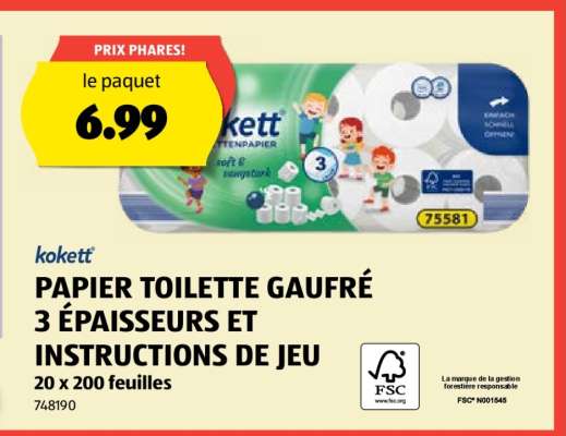 kokett PAPIER TOILETTE GAUFRÉ