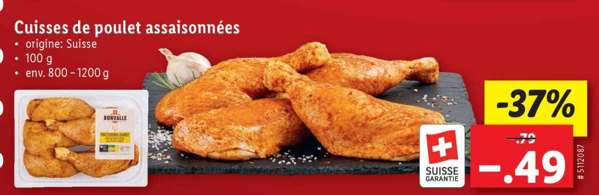 Cuisses de poulet assaisonnées