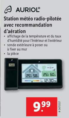 AURIOL Station météo radio-pilotée