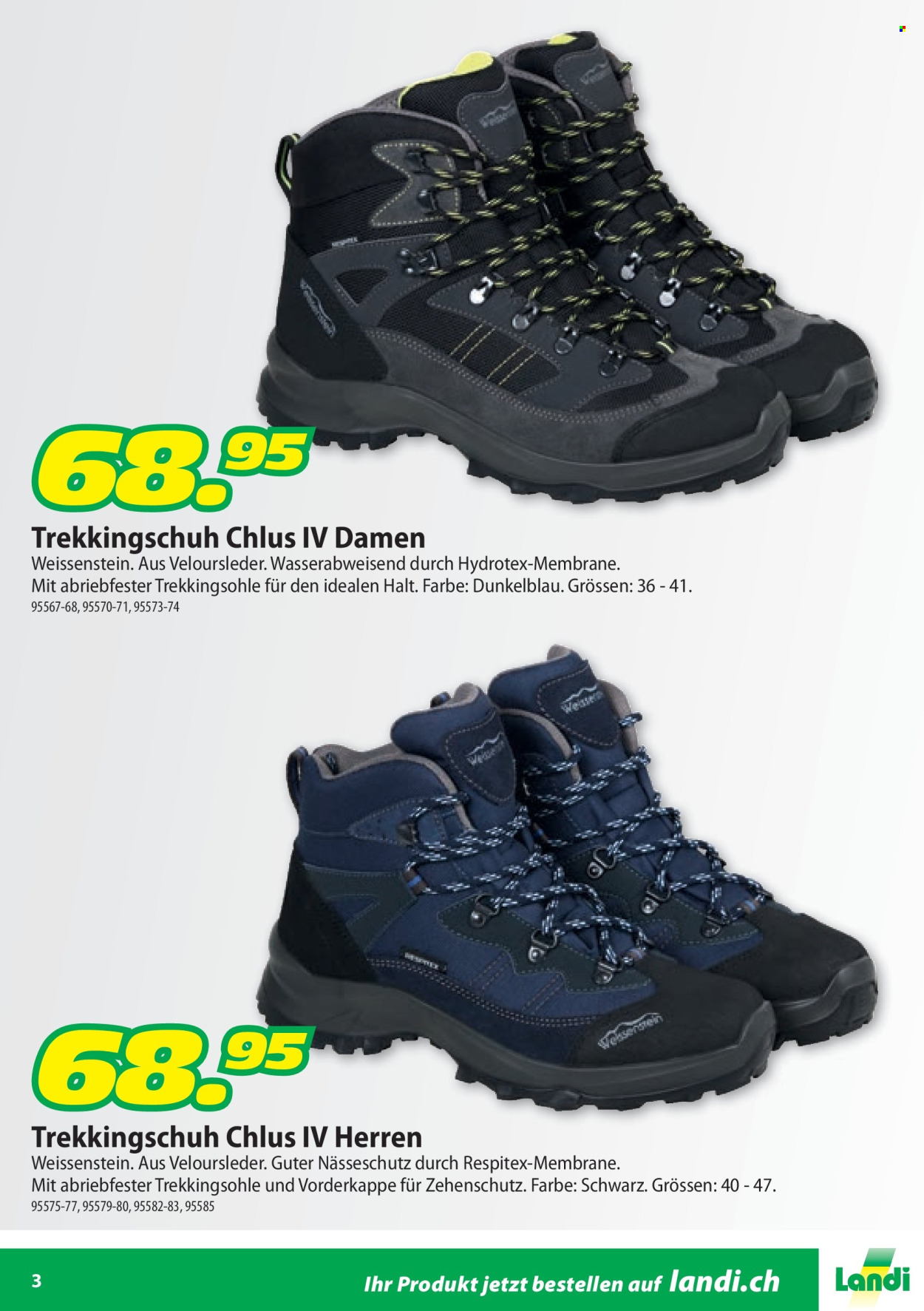 Catalogue Landi. Page 3.