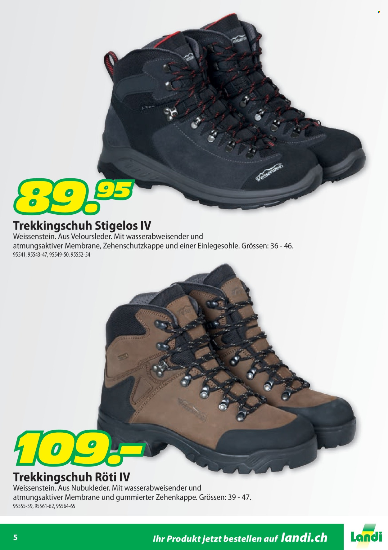 Catalogue Landi. Page 5.