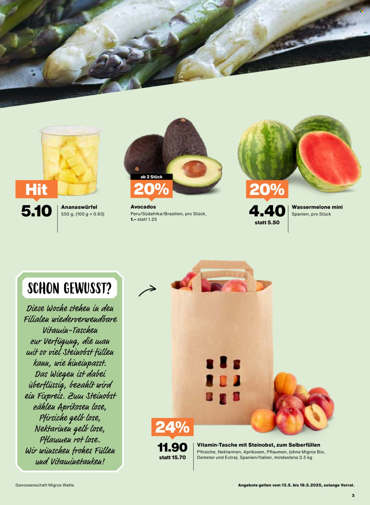 Catalogue Migros - 13.5.2025 - 19.5.2025. Page 3.