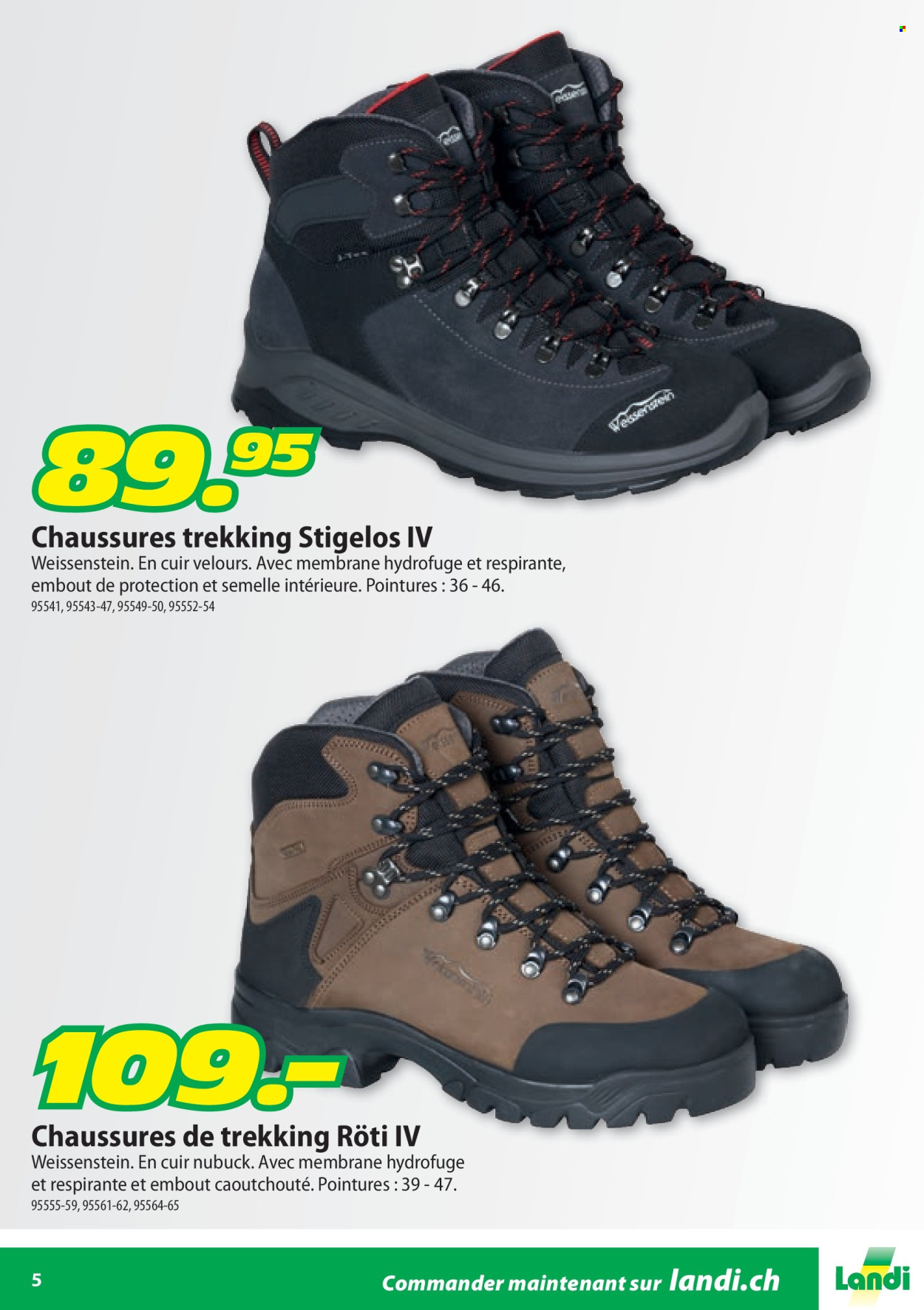 Catalogue Landi. Page 5.