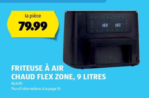 FRITEUSE À AIR CHAUD FLEX ZONE, 9 LITRES
