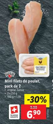 Mini filets de poulet, pack de 2