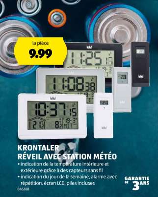 KRONTALER RÉVEIL AVEC STATION MÉTÉO