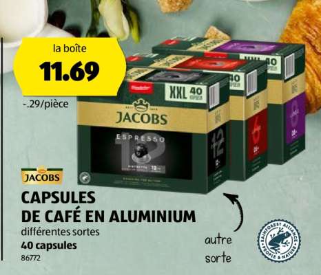 JACOBS CAPSULES DE CAFÉ EN ALUMINIUM