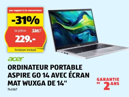 ACER ORDINATEUR PORTABLE ASPIRE GO 14