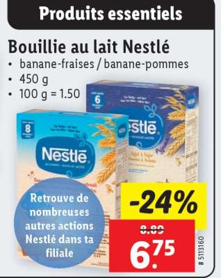 Bouillie au lait Nestlé