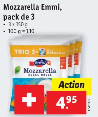 Mozzarella Emmi, pack de 3